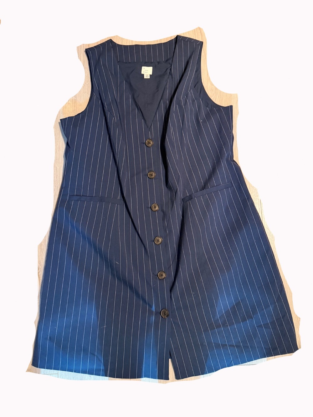 a new day Navy Pinstripe Dress